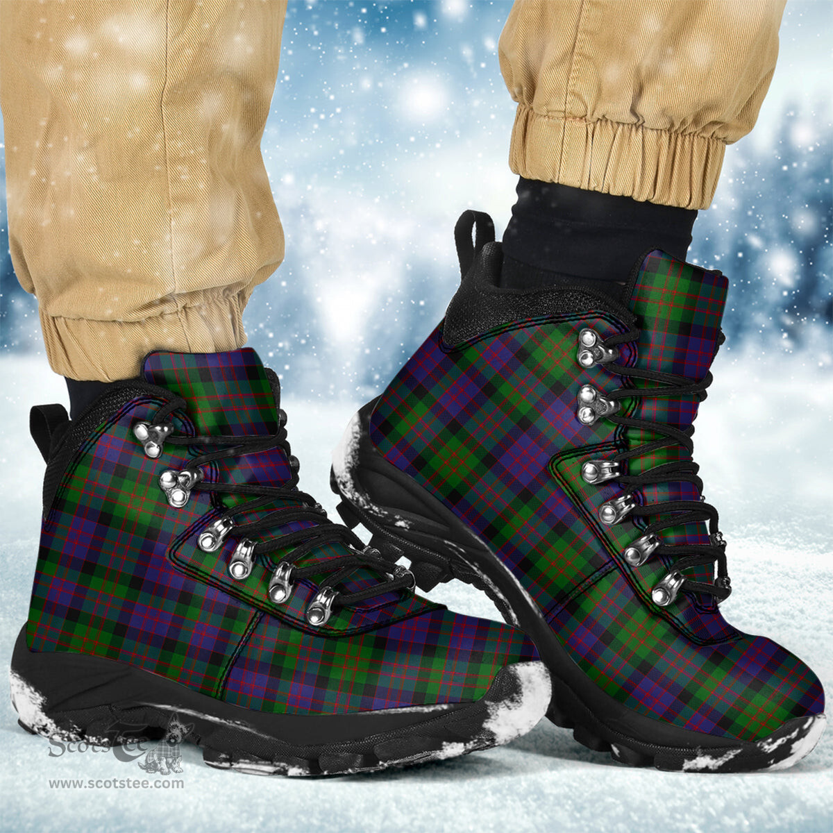 Scottish MacDonald Clan Tartan Alpine Boots