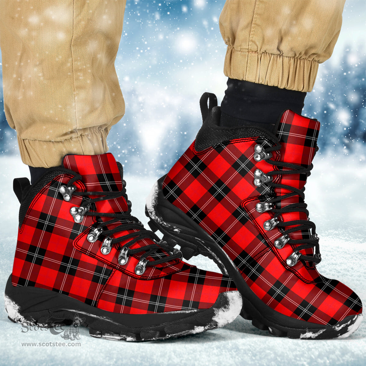 Scottish Ramsay Modern Clan Tartan Alpine Boots