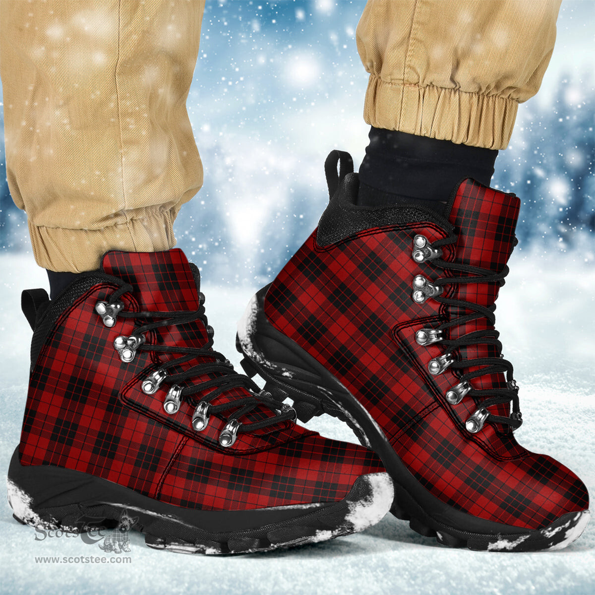 Scottish MacLeod of Raasay Highland Clan Tartan Alpine Boots