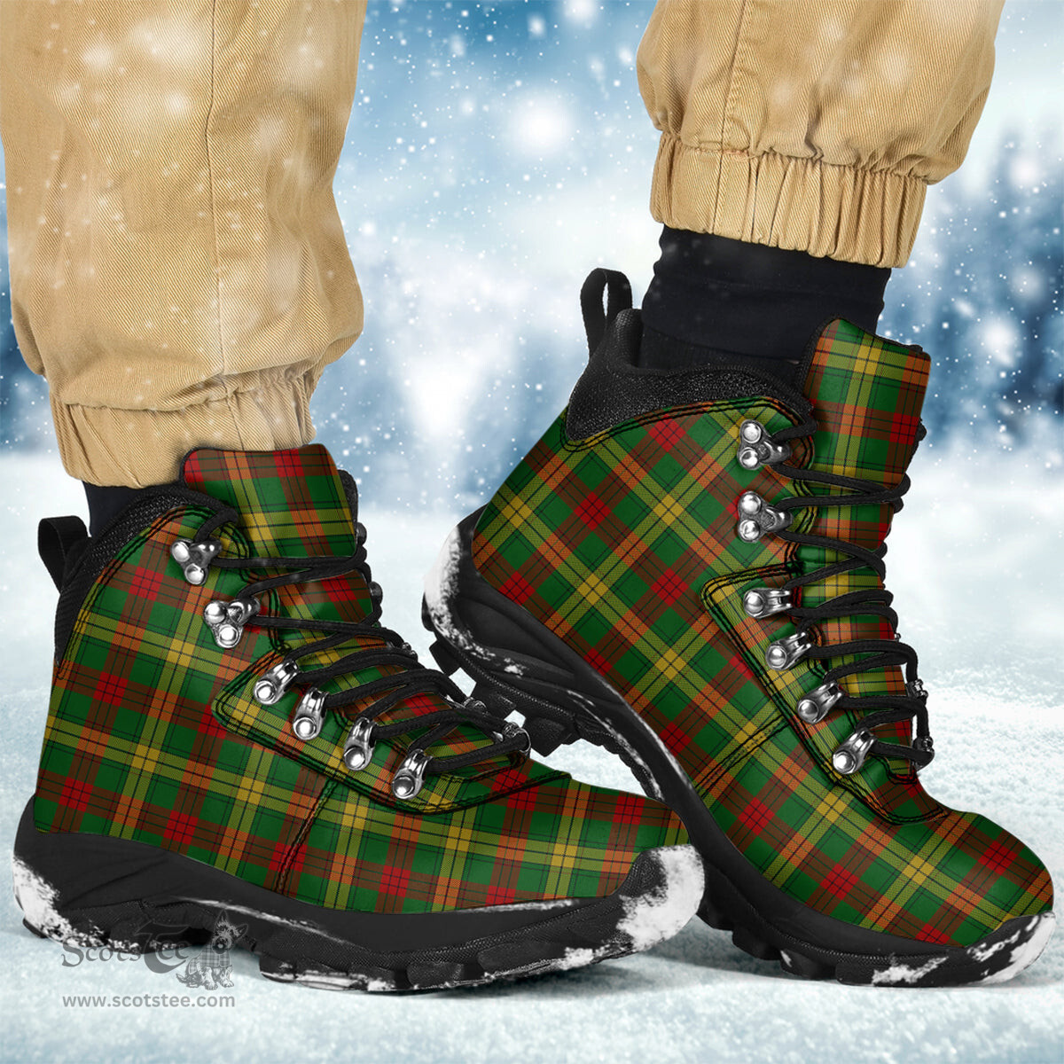 Scottish MacMillan Society of Glasgow Clan Tartan Alpine Boots