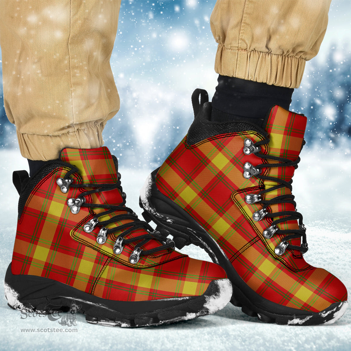 Scottish Maguire Modern Clan Tartan Alpine Boots
