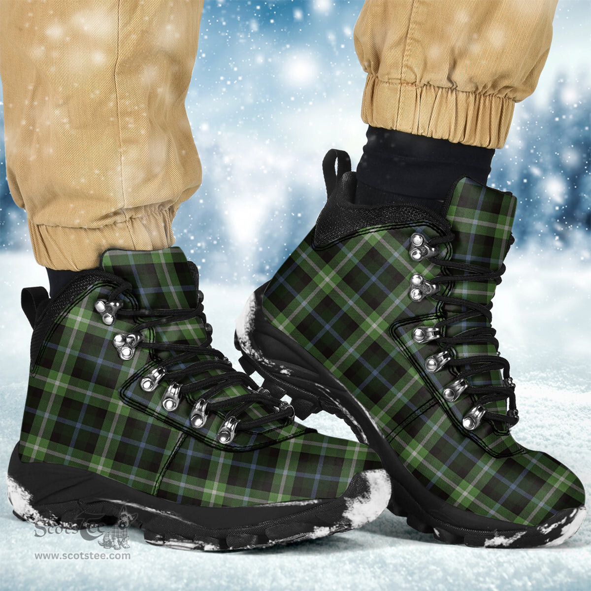 Scottish Rodger Clan Tartan Alpine Boots