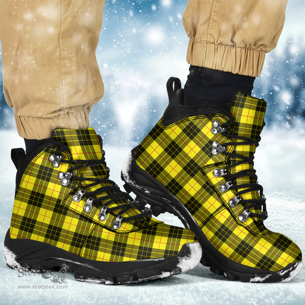 Scottish MacLeod of Lewis Modern Clan Tartan Alpine Boots