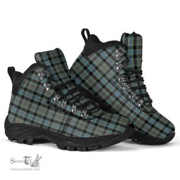 Scottish Ogilvie (Ogilvy) Hunting Clan Tartan Alpine Boots