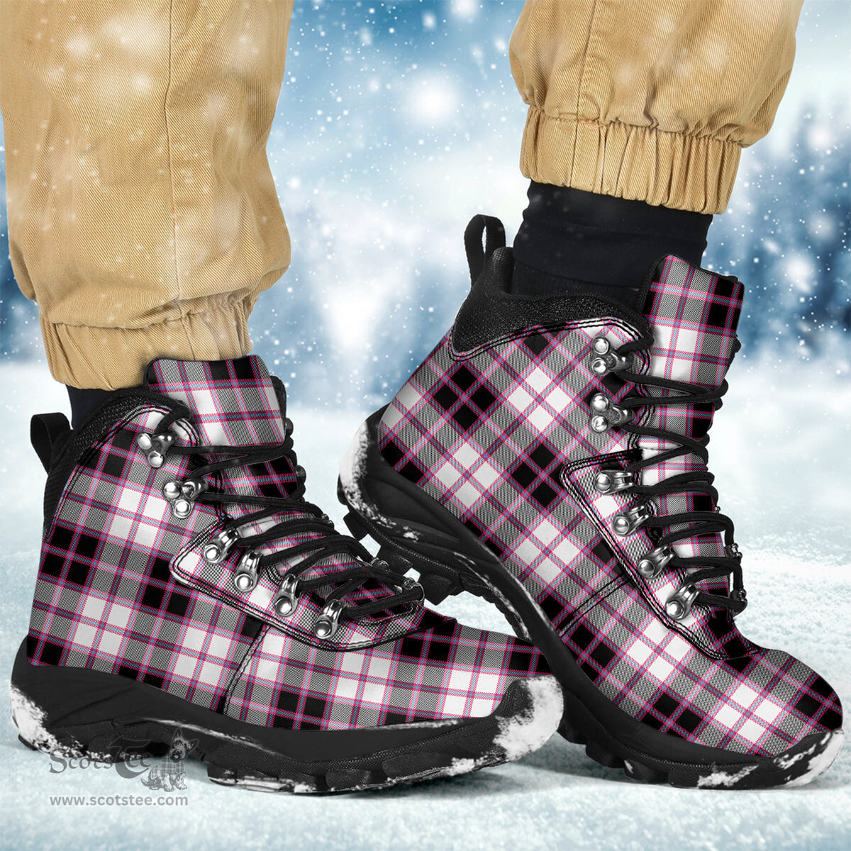 Scottish MacPherson Hunting Modern Clan Tartan Alpine Boots