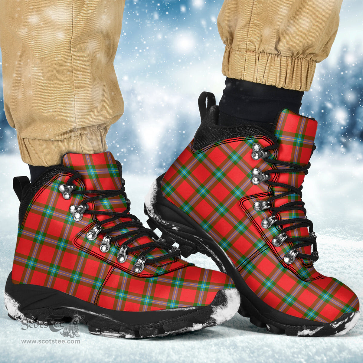 Scottish MacLaine of Loch Buie Clan Tartan Alpine Boots