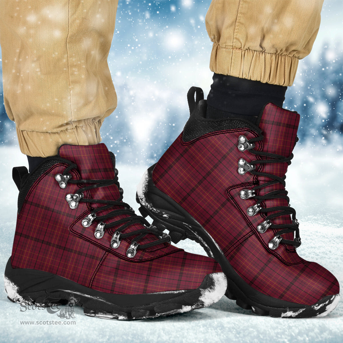 Scottish Williams of Wales Clan Tartan Alpine Boots