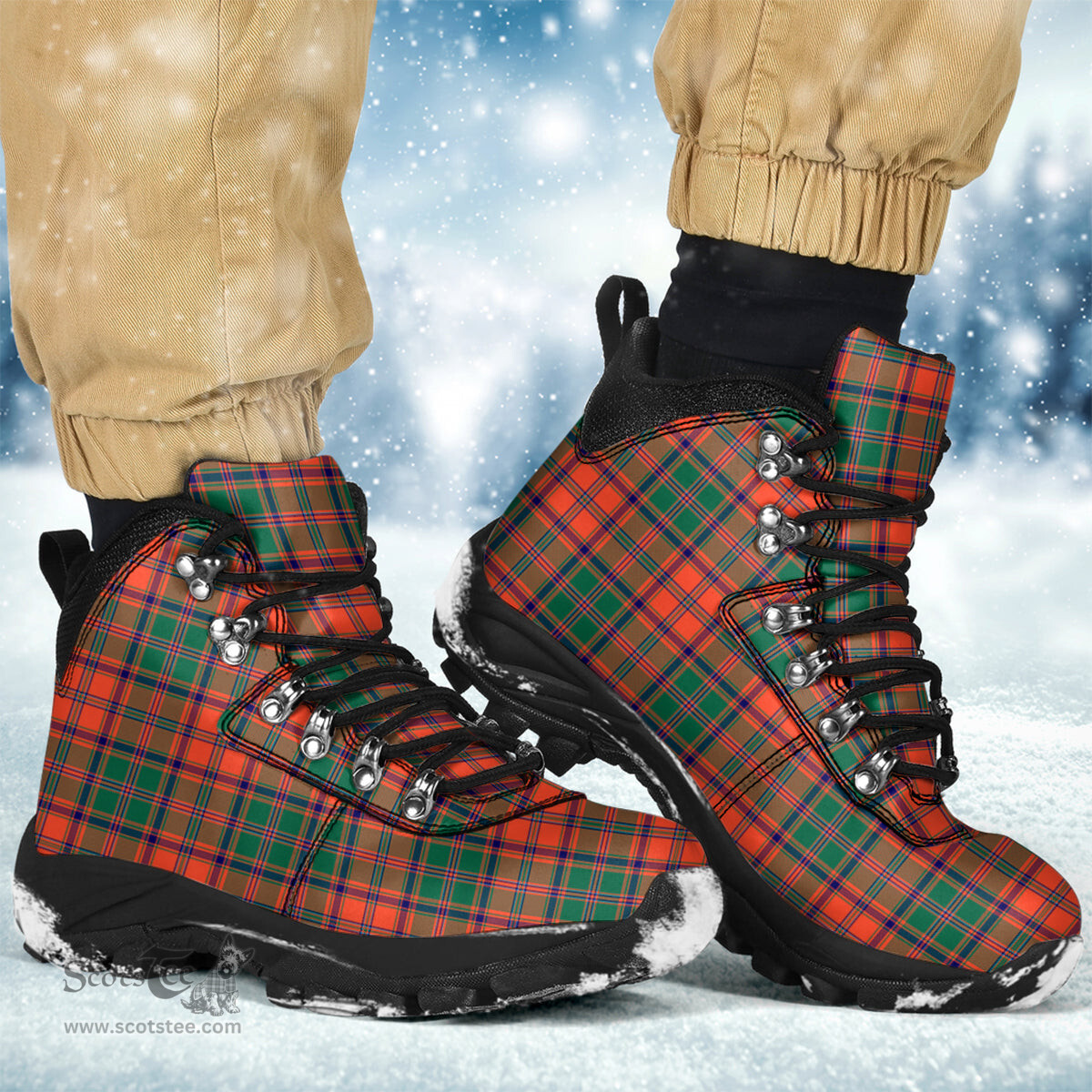 Scottish Stewart of Appin Ancient Clan Tartan Alpine Boots