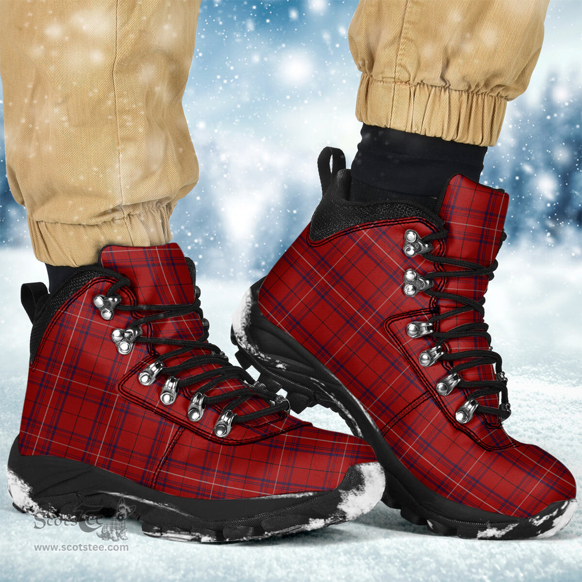 Scottish Rose of Kilravock Clan Tartan Alpine Boots