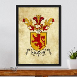 Scottish MacDuff (Earl of Fife) Clan Crest Framed Canvas Print