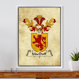 Scottish MacDuff (Earl of Fife) Clan Crest Framed Canvas Print