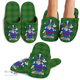 Irish Bareth Coat of Arms Family Crest Ireland House Slippers Irish National Tartan Irish County Slippers