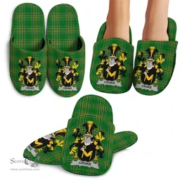 Irish Croke Coat of Arms Family Crest Ireland House Slippers Irish National Tartan Irish County Slippers