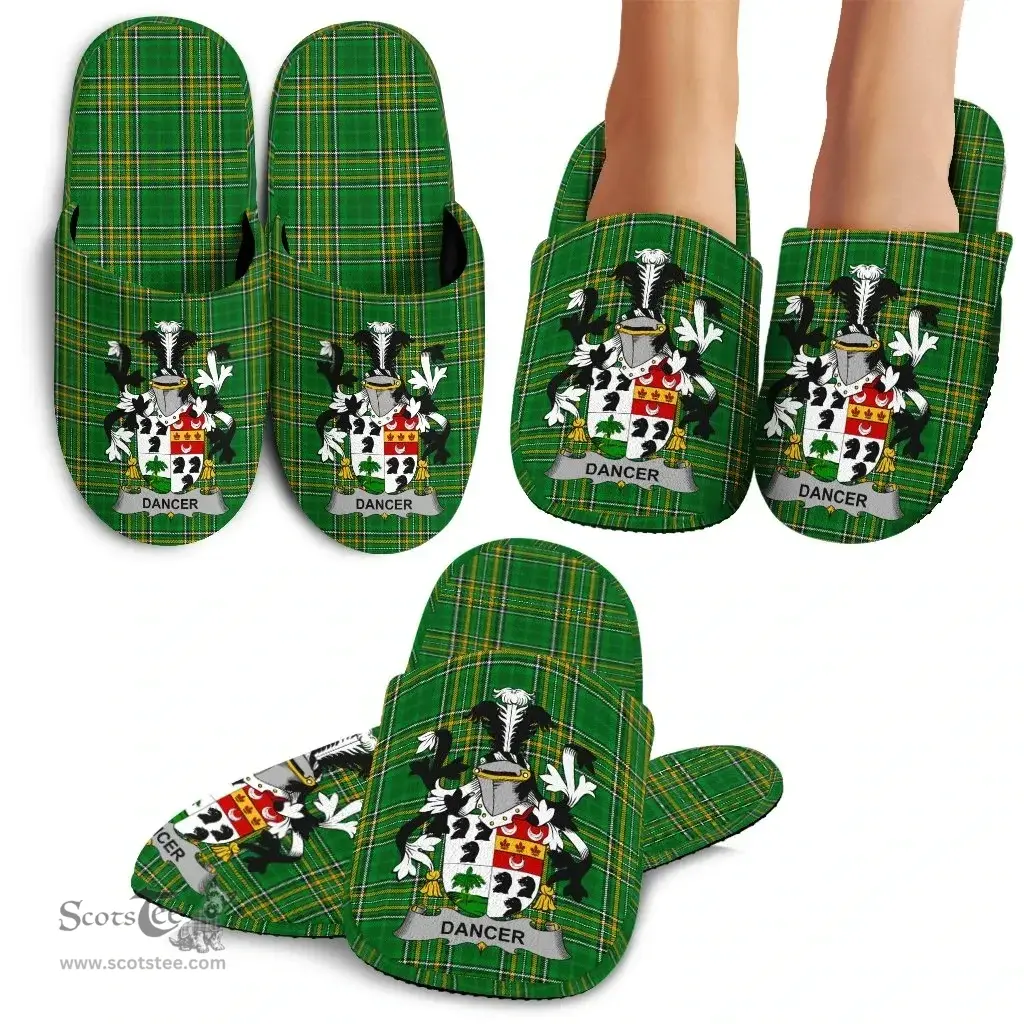 Irish Dancer Coat of Arms Family Crest Ireland House Slippers Irish National Tartan Irish County Slippers