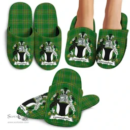 Irish Connaughton Coat of Arms Family Crest Ireland House Slippers Irish National Tartan Irish County Slippers