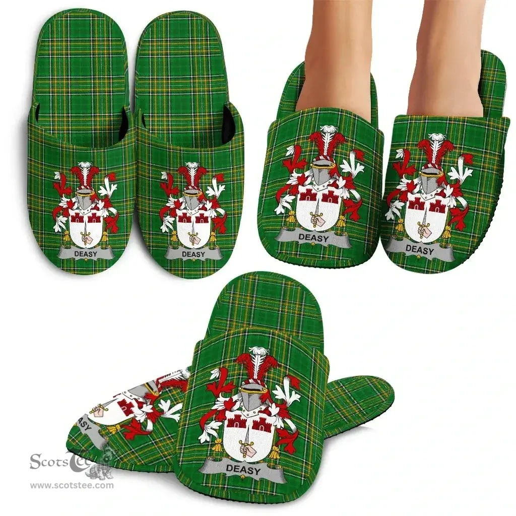 Irish Deasy Coat of Arms Family Crest Ireland House Slippers Irish National Tartan Irish County Slippers