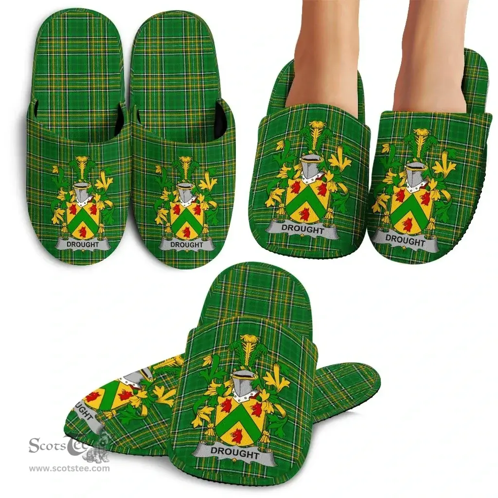 Irish Drought Coat of Arms Family Crest Ireland House Slippers Irish National Tartan Irish County Slippers