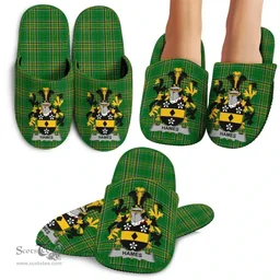 Irish Hames Coat of Arms Family Crest Ireland House Slippers Irish National Tartan Irish County Slippers