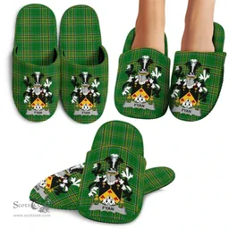Irish Fyan or Faghan Coat of Arms Family Crest Ireland House Slippers Irish National Tartan Irish County Slippers