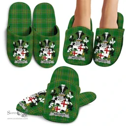 Irish Kellett Coat of Arms Family Crest Ireland House Slippers Irish National Tartan Irish County Slippers