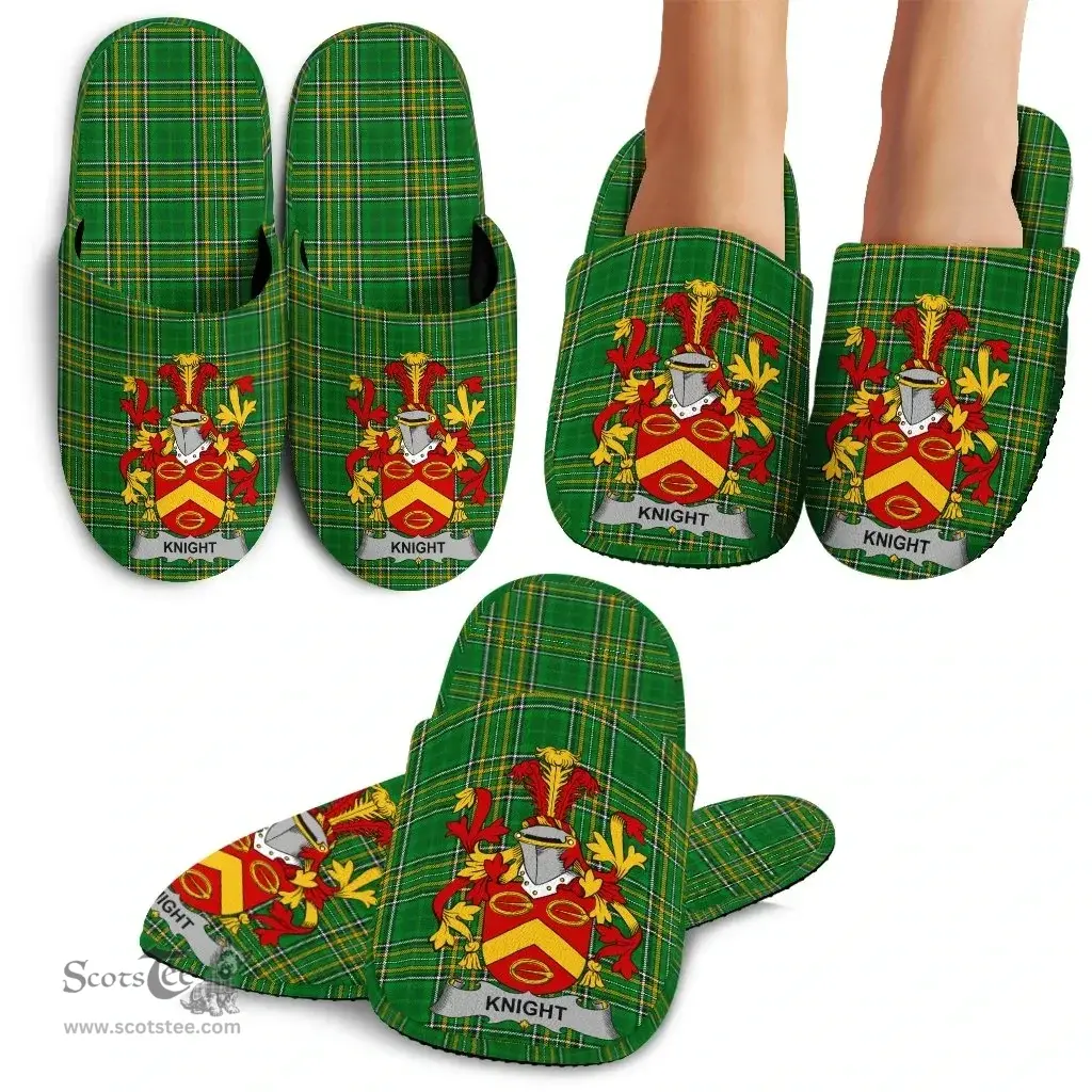 Irish Knight Coat of Arms Family Crest Ireland House Slippers Irish National Tartan Irish County Slippers