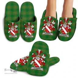 Irish Howard Coat of Arms Family Crest Ireland House Slippers Irish National Tartan Irish County Slippers