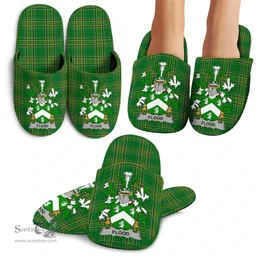 Irish Flood Coat of Arms Family Crest Ireland House Slippers Irish National Tartan Irish County Slippers