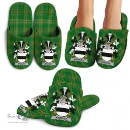 Irish Kighley Coat of Arms Family Crest Ireland House Slippers Irish National Tartan Irish County Slippers