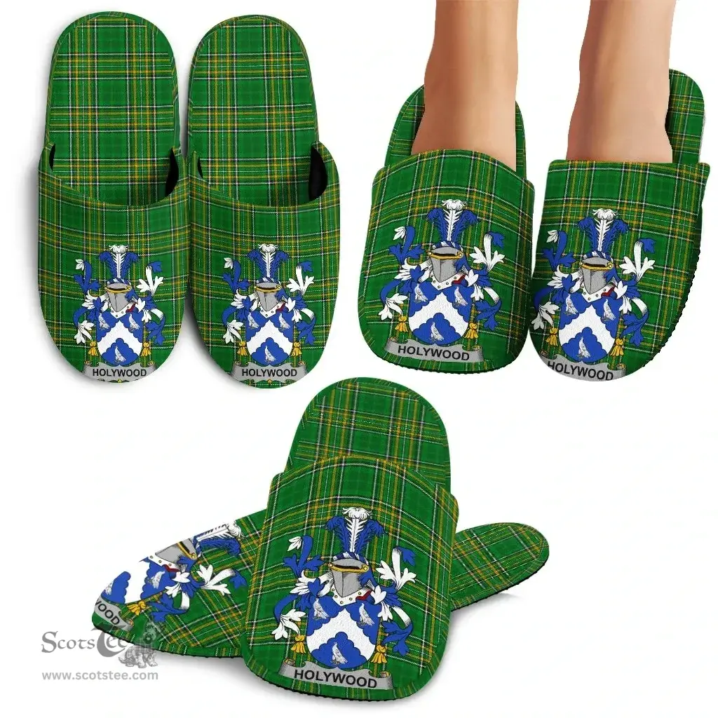 Irish Holywood Coat of Arms Family Crest Ireland House Slippers Irish National Tartan Irish County Slippers
