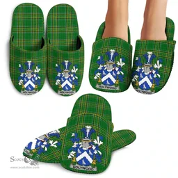 Irish Holywood Coat of Arms Family Crest Ireland House Slippers Irish National Tartan Irish County Slippers