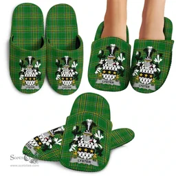 Irish Lyster Coat of Arms Family Crest Ireland House Slippers Irish National Tartan Irish County Slippers