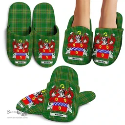 Irish Mackin Coat of Arms Family Crest Ireland House Slippers Irish National Tartan Irish County Slippers