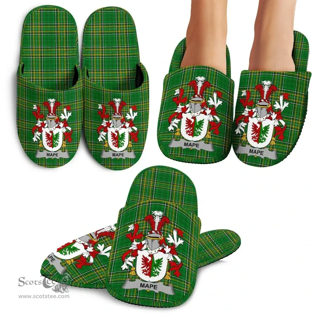 Irish Mape Coat of Arms Family Crest Ireland House Slippers Irish National Tartan Irish County Slippers