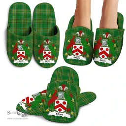 Irish Steen Coat of Arms Family Crest Ireland House Slippers Irish National Tartan Irish County Slippers