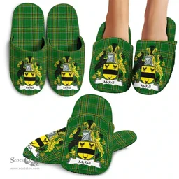 Irish McFall Coat of Arms Family Crest Ireland House Slippers Irish National Tartan Irish County Slippers