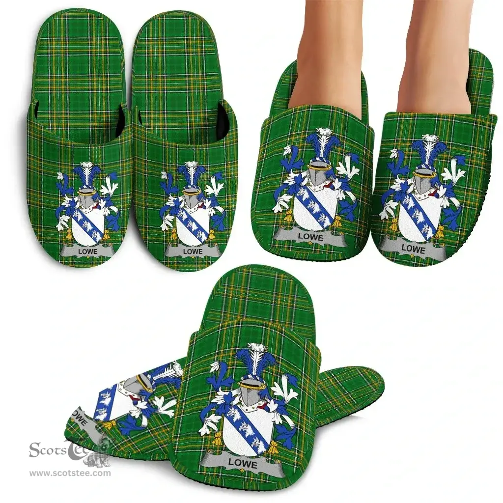 Irish Lowe Coat of Arms Family Crest Ireland House Slippers Irish National Tartan Irish County Slippers
