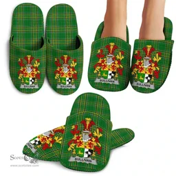 Irish Sullivan or O'Sullivan (Beare) Coat of Arms Family Crest Ireland House Slippers Irish National Tartan Irish County Slippers
