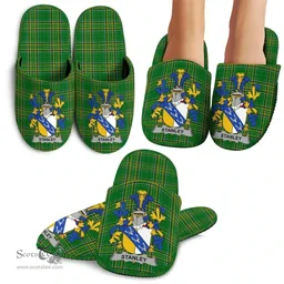 Irish Stanley Coat of Arms Family Crest Ireland House Slippers Irish National Tartan Irish County Slippers
