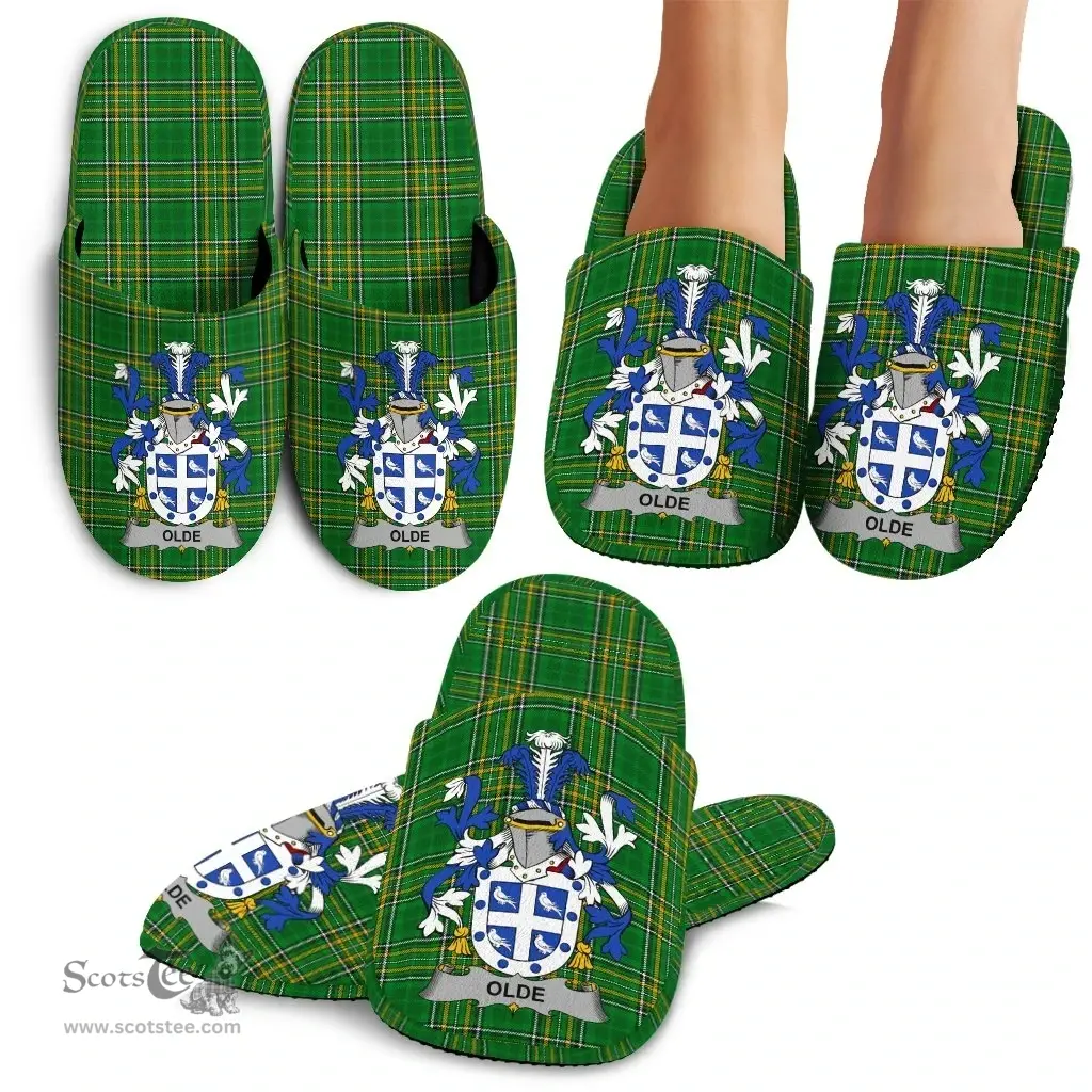 Irish Olde Coat of Arms Family Crest Ireland House Slippers Irish National Tartan Irish County Slippers