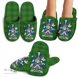 Irish Waters Coat of Arms Family Crest Ireland House Slippers Irish National Tartan Irish County Slippers