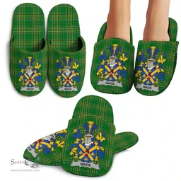 Irish Wade Coat of Arms Family Crest Ireland House Slippers Irish National Tartan Irish County Slippers