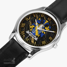 Irish Bingham Irish Coat of Arms Irish Watch Leather Strap Classic Quartz Watch