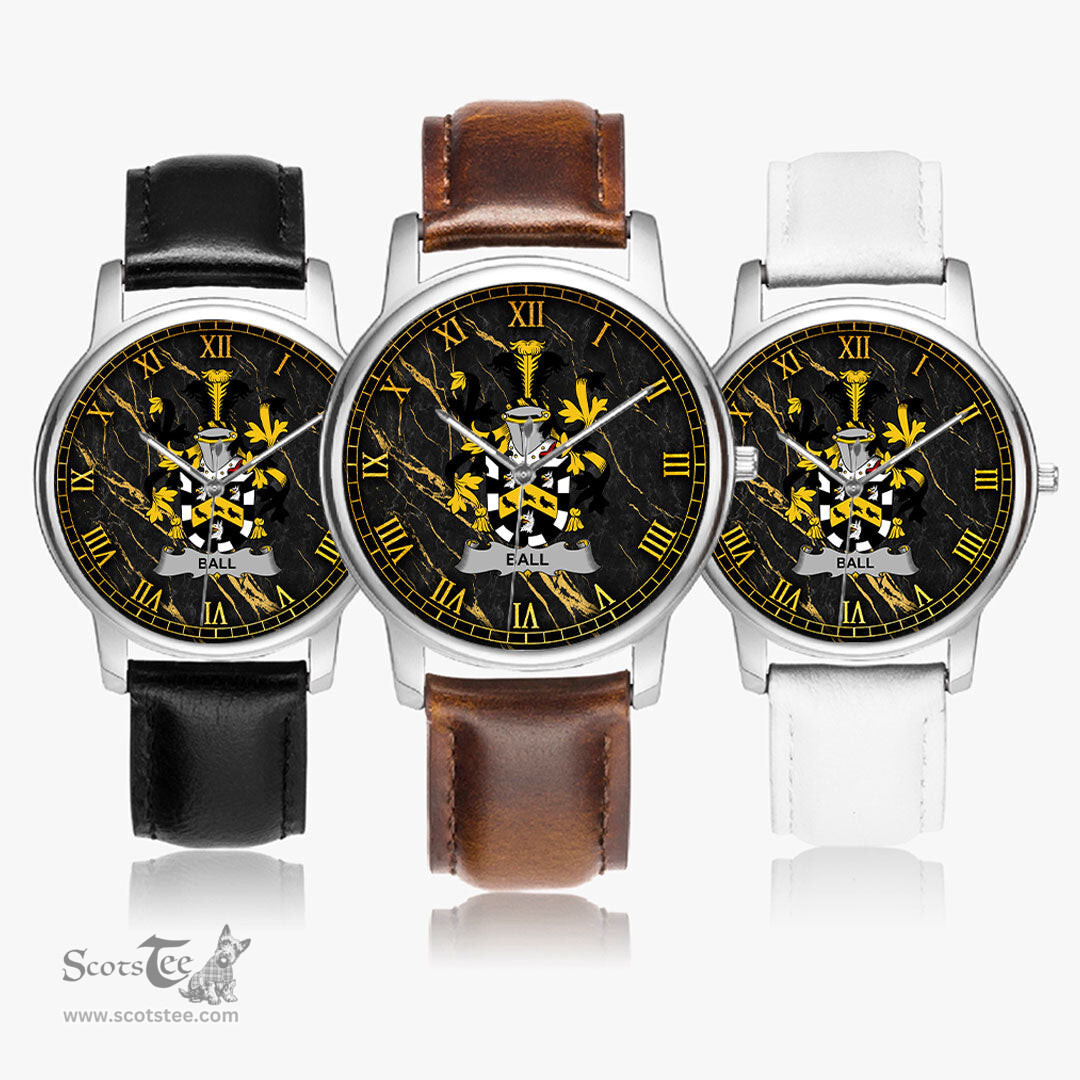 Irish Ball Irish Coat of Arms Irish Watch Leather Strap Classic Quartz Watch