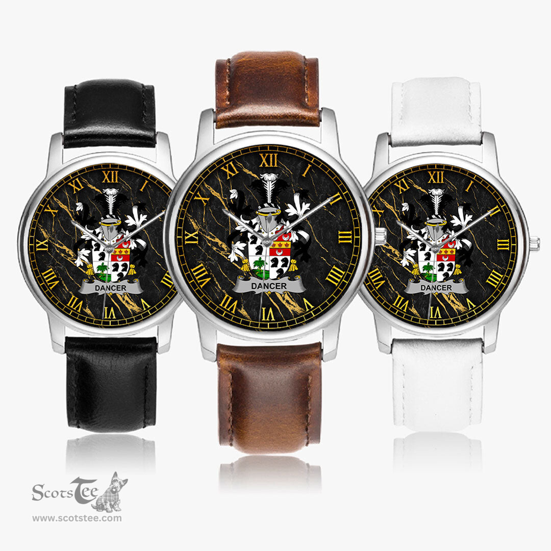 Irish Dancer Irish Coat of Arms Irish Watch Leather Strap Classic Quartz Watch