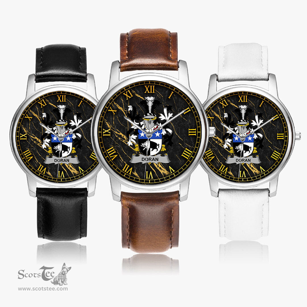 Irish Doran or O Doran Irish Coat of Arms Irish Watch Leather Strap Classic Quartz Watch