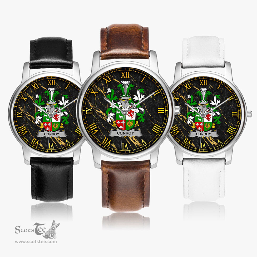 Irish Conroy or O Conry Irish Coat of Arms Irish Watch Leather Strap Classic Quartz Watch