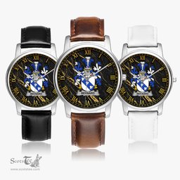 Irish Bernard Irish Coat of Arms Irish Watch Leather Strap Classic Quartz Watch