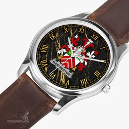 Irish Barrington Irish Coat of Arms Irish Watch Leather Strap Classic Quartz Watch