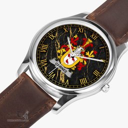 Irish Cairnes Irish Coat of Arms Irish Watch Leather Strap Classic Quartz Watch