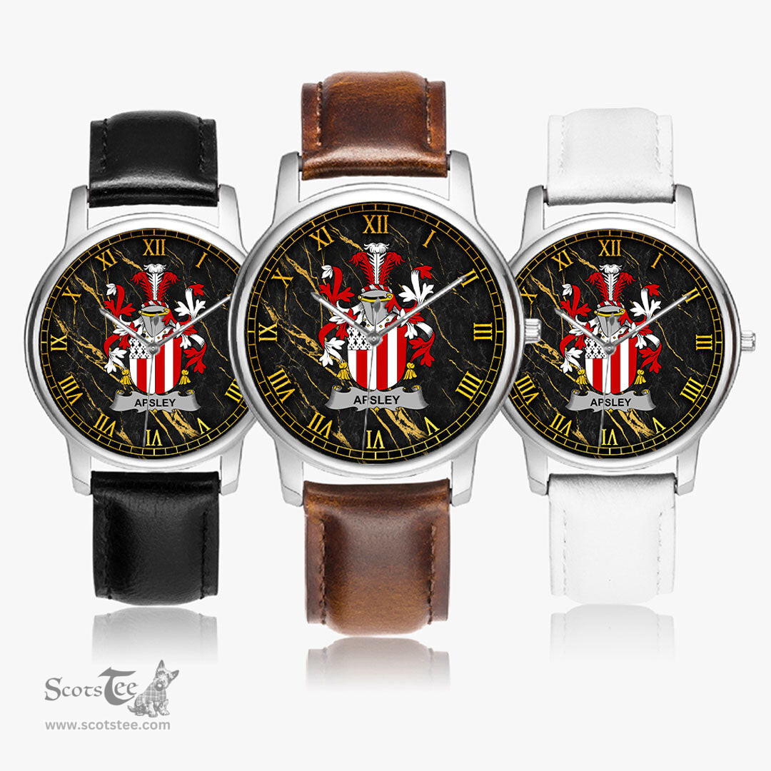 Irish Apsley Irish Coat of Arms Irish Watch Leather Strap Classic Quartz Watch